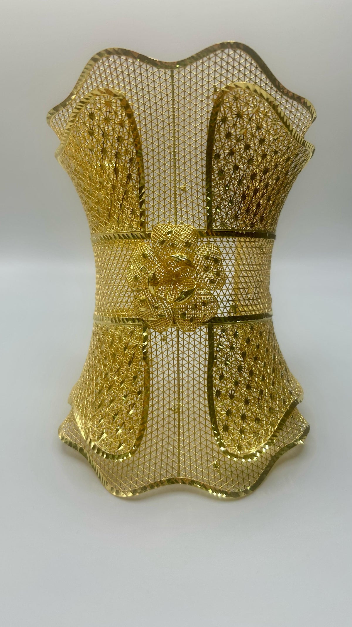 925 Ayar Gümüş Geniş Tül Bilezik – Çiçek Detaylı