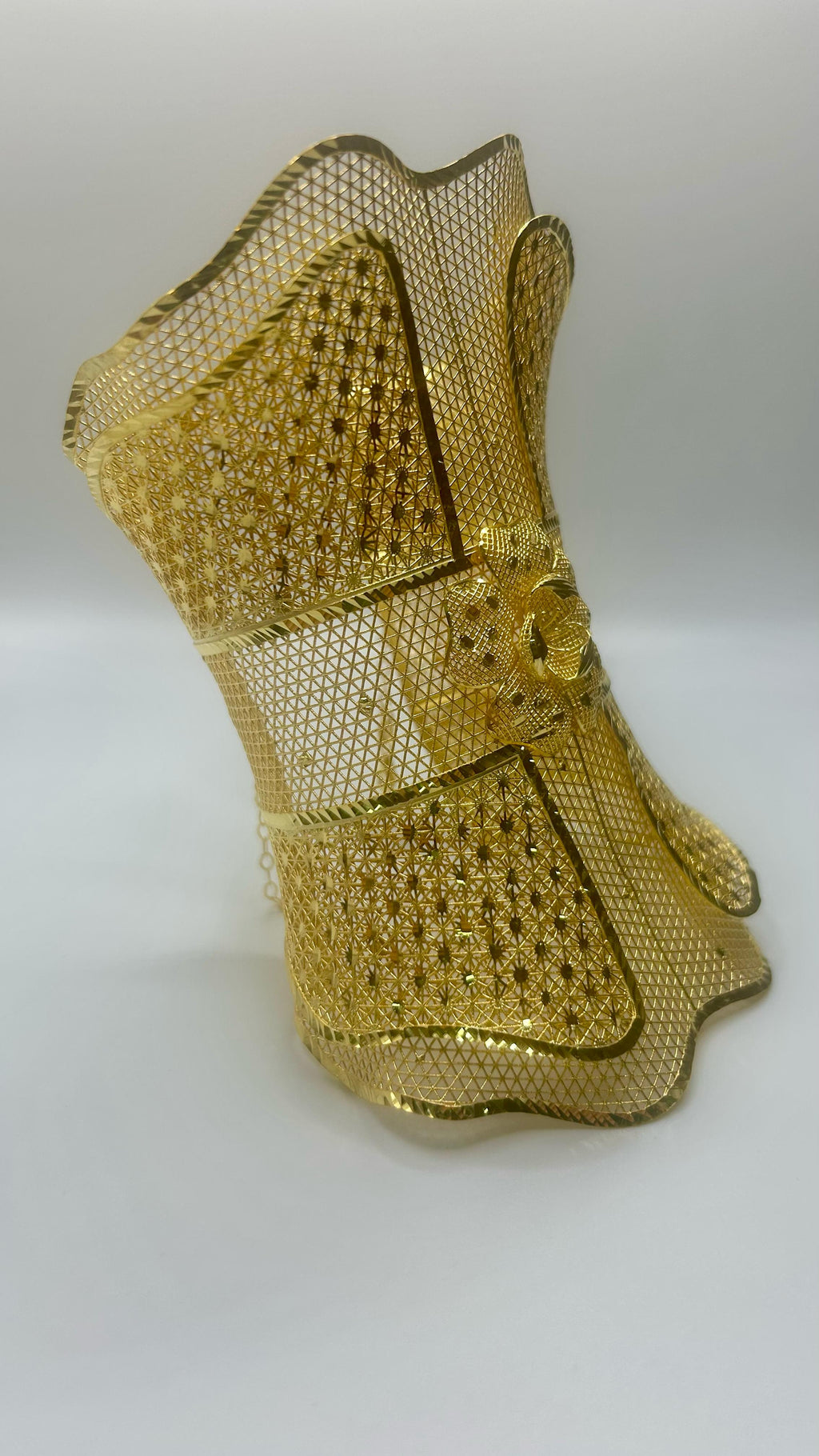 925 Ayar Gümüş Geniş Tül Bilezik – Çiçek Detaylı