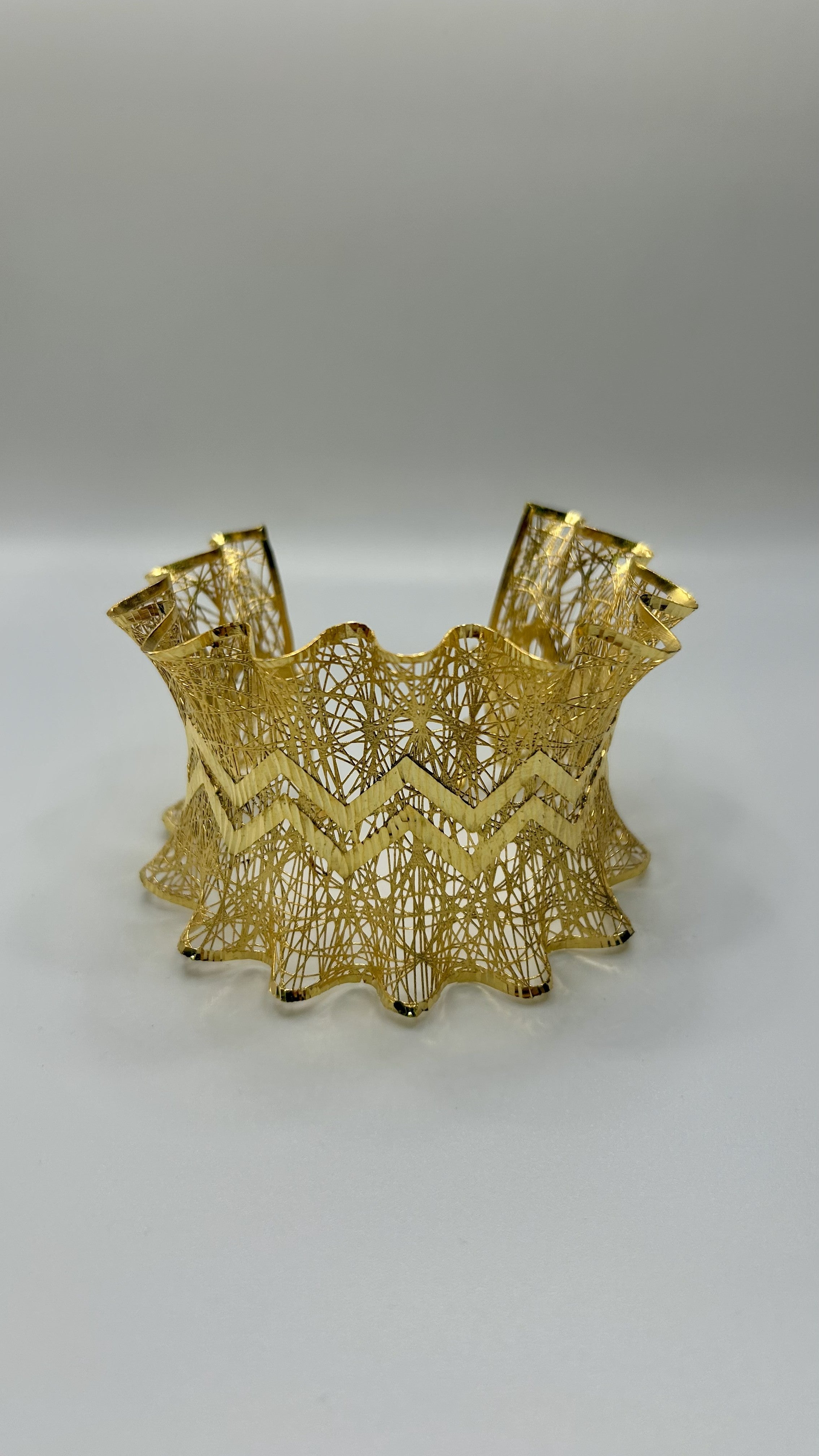 Zikzak Motifli Tül Bilezik