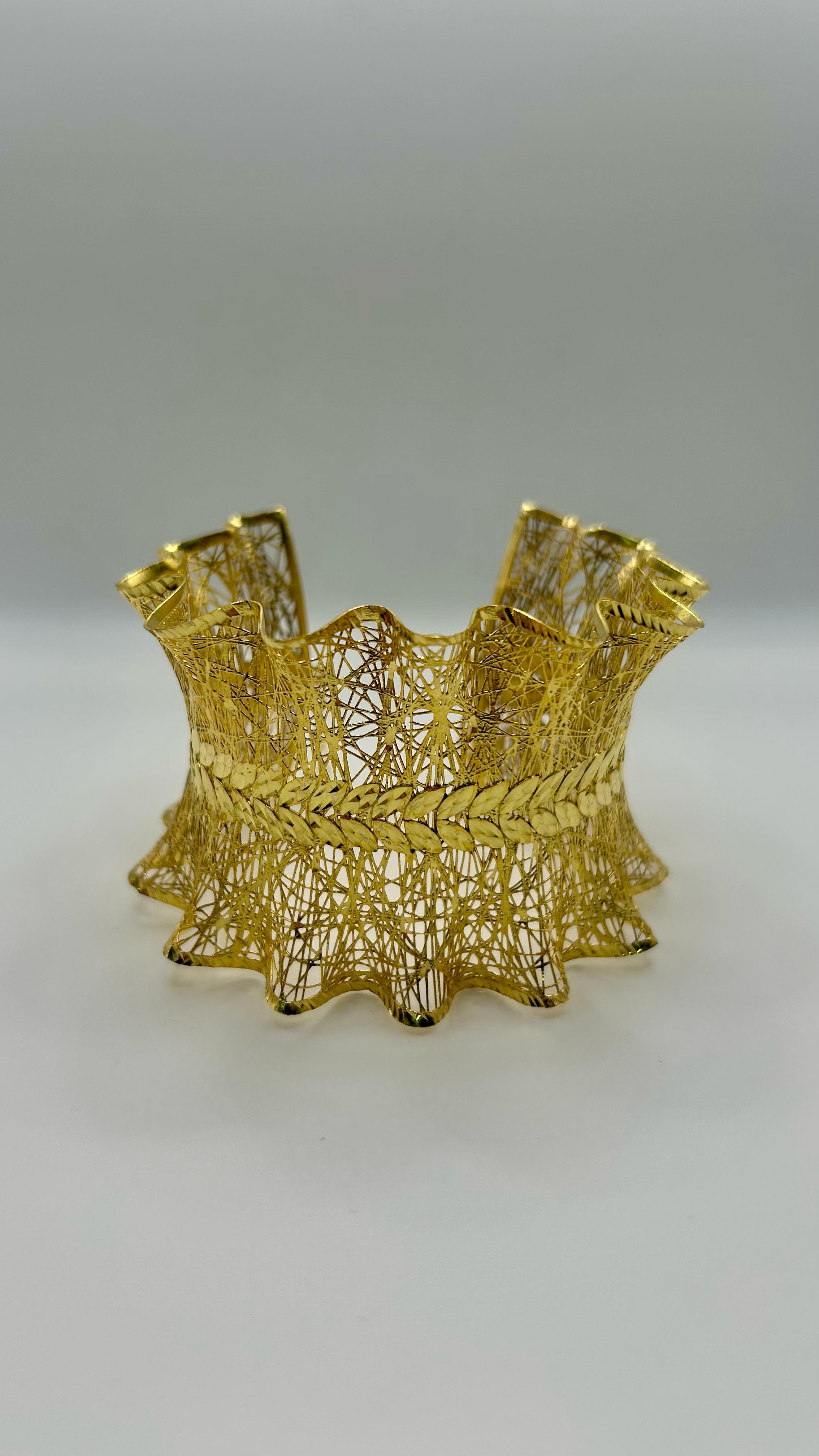 Yaprak Motifli Tül Bilezik