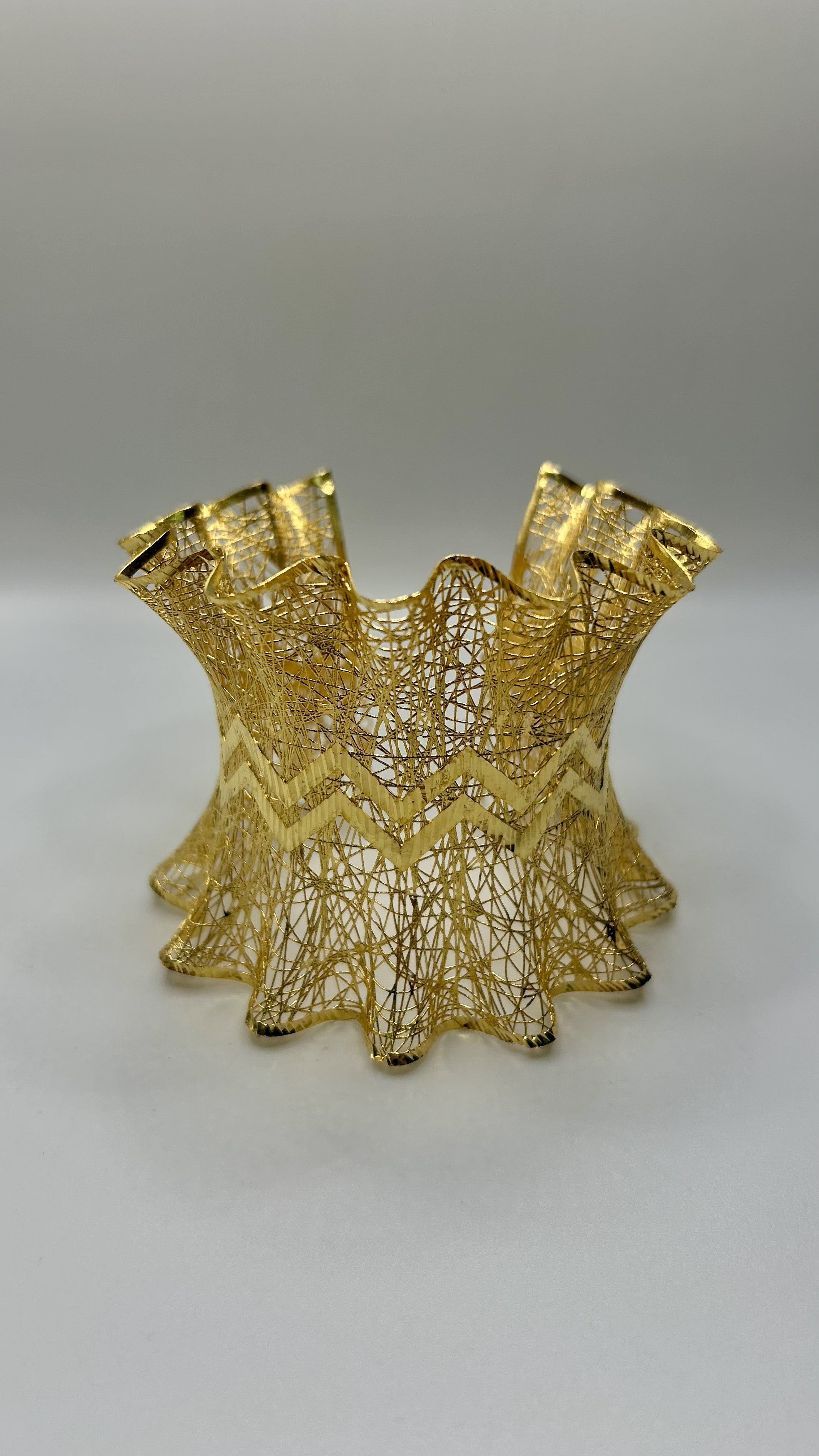 Zikzak Motifli Tül Bilezik