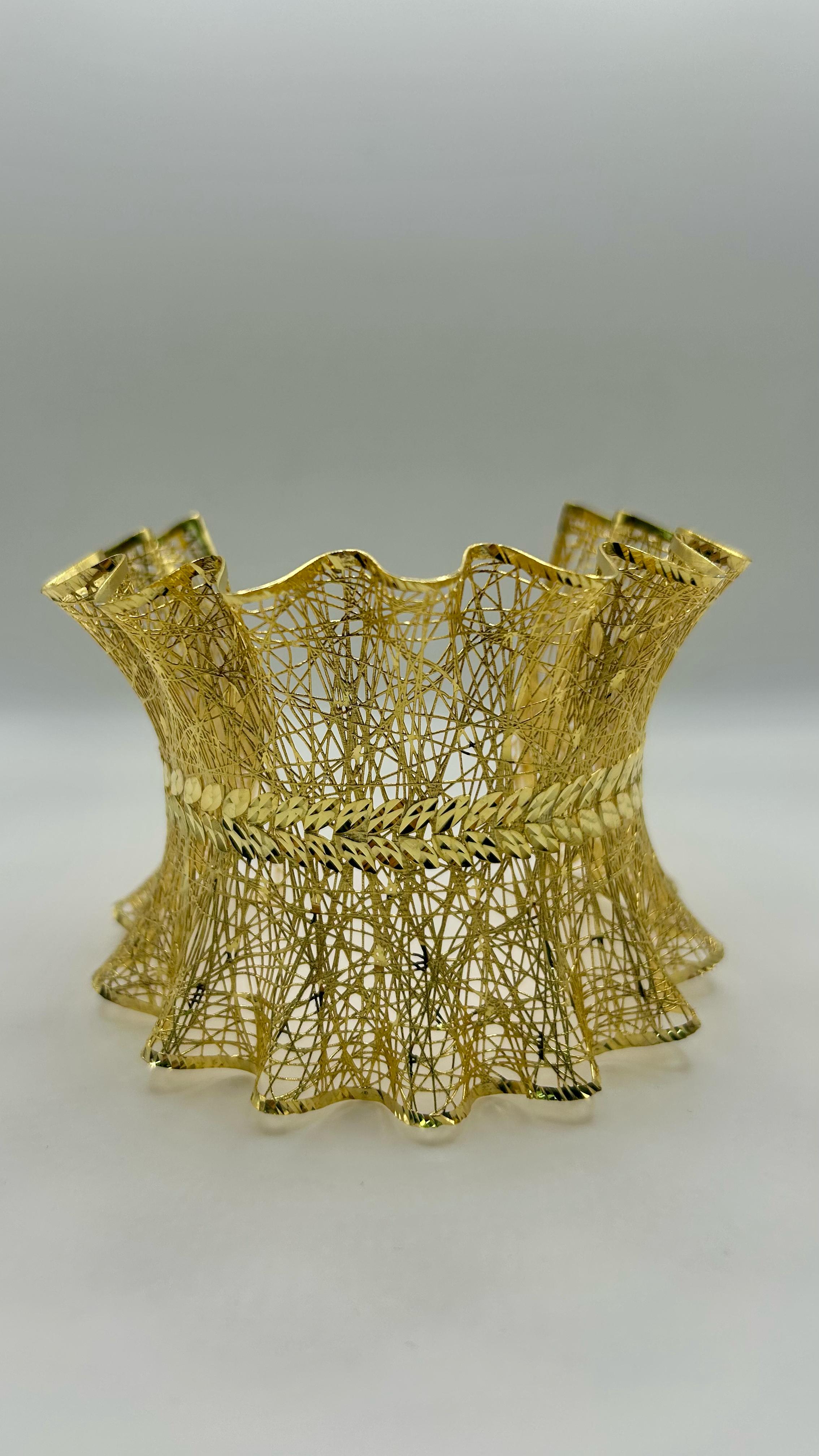 Yaprak Motifli Tül Bilezik