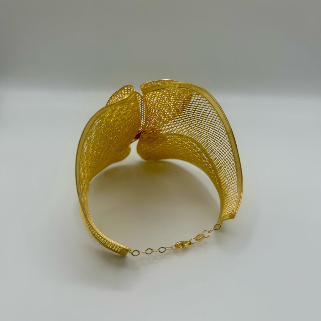 NYR Gold Silver 22 Ayar Altın Kaplama 925 Ayar Gümüş Füzyon Bilezik